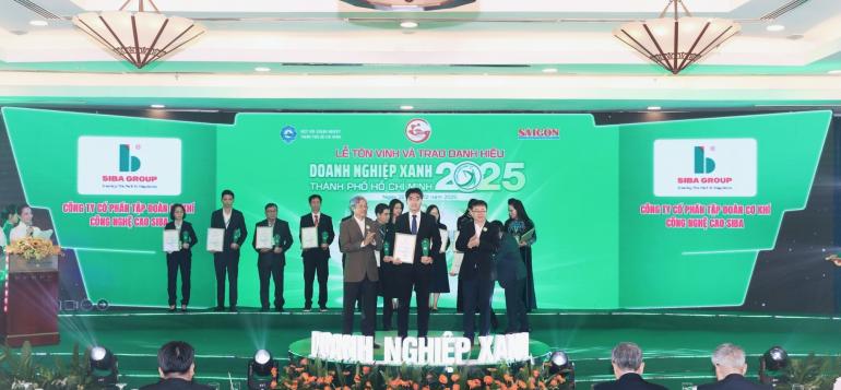 UBND TP.HCM CÔNG NHẬN SIBA GROUP LẦN THỨ HAI ĐẠT DANH HIỆU DOANH NGHIỆP XANH GIAI ĐOẠN 2025–2028