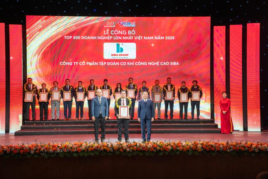 SIBA GROUP LẦN THỨ 2 ĐƯỢC VINH DANH TOP 500 DOANH NGHIỆP LỚN NHẤT VIỆT NAM (VNR500) NĂM 2025